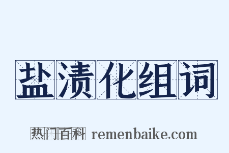 盐渍化组词是什么意思的图片